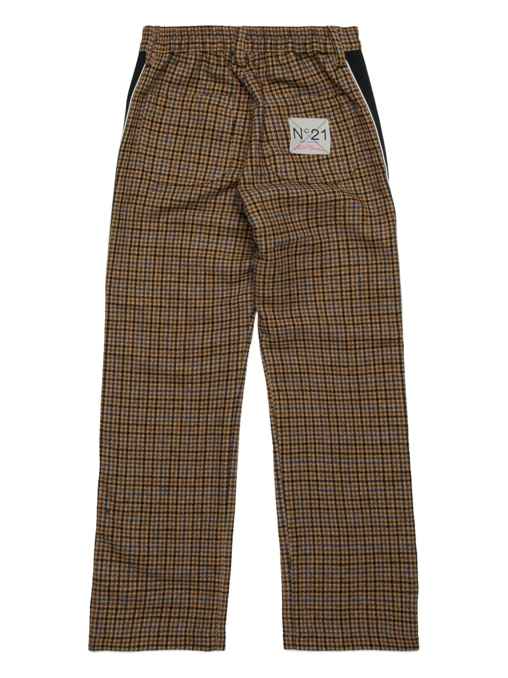 N°21 Checked Trousers In Brown