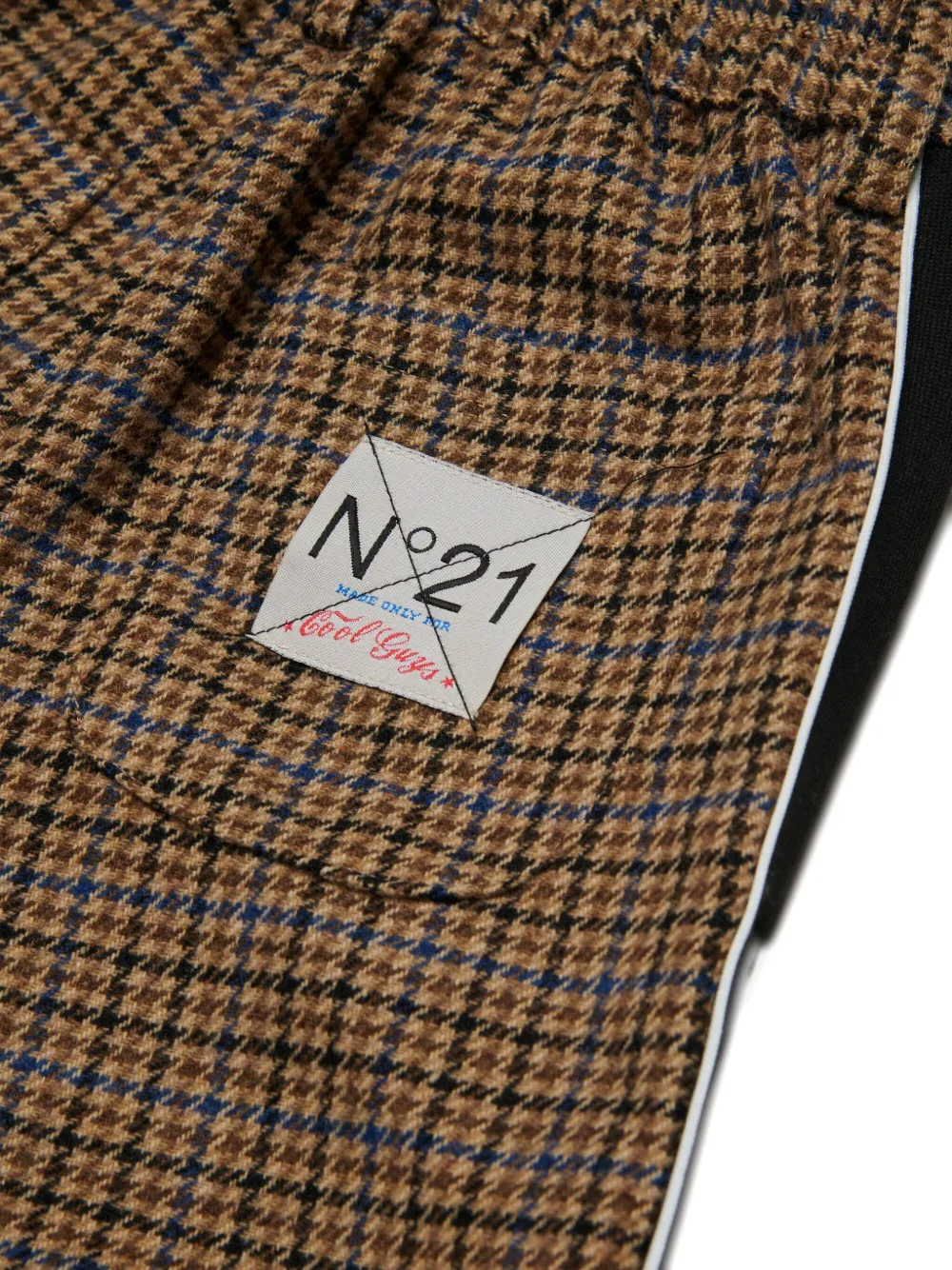 N°21 Checked Trousers In Brown