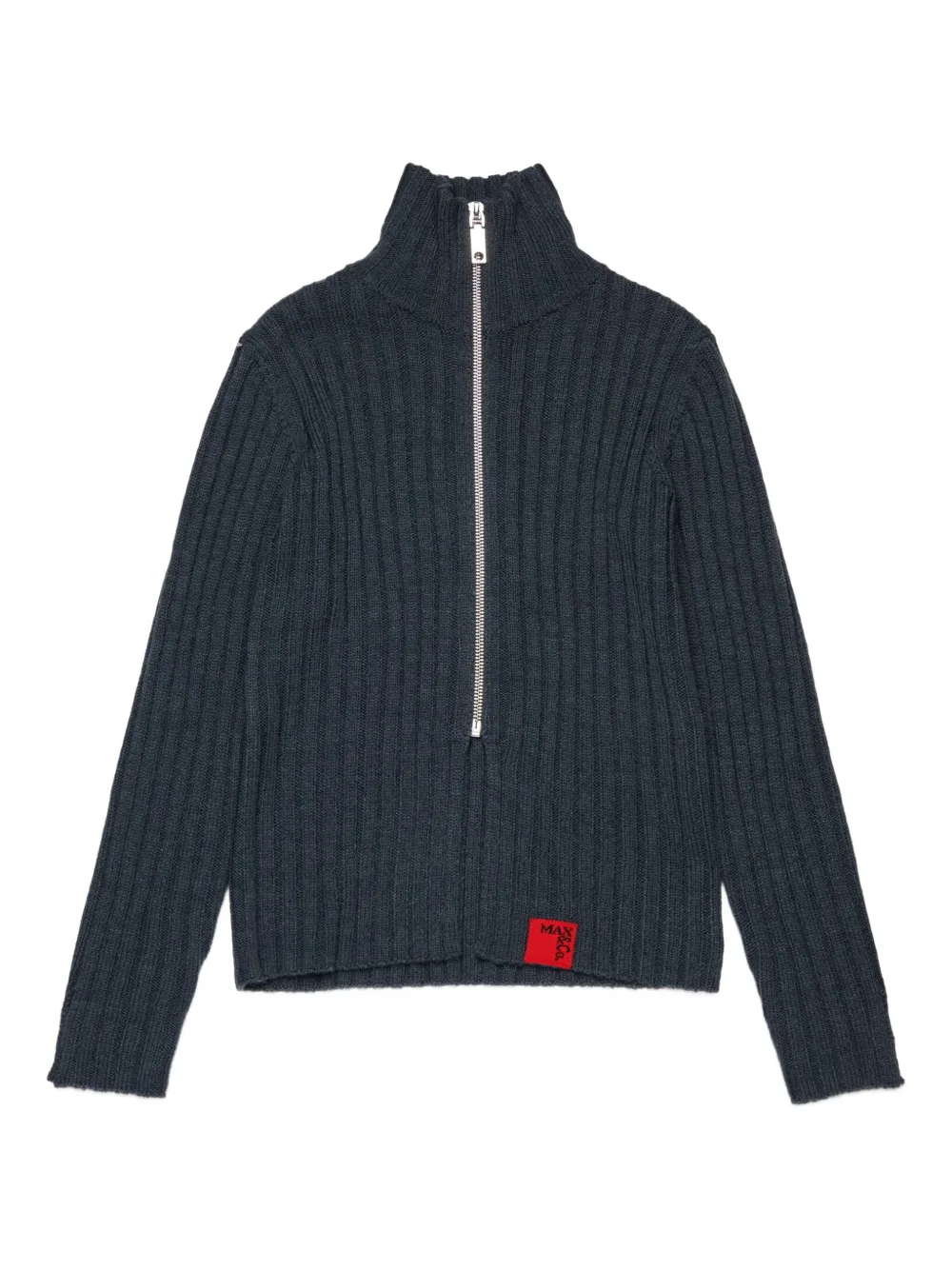 MAX & Co. Kids リブニットカーディガン - ブルー MAX & Co. Kids リブニットカーディガン - ブルー