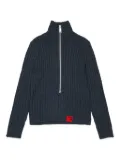 MAX&Co. Kids ribbed zip-front cardigan - Blue