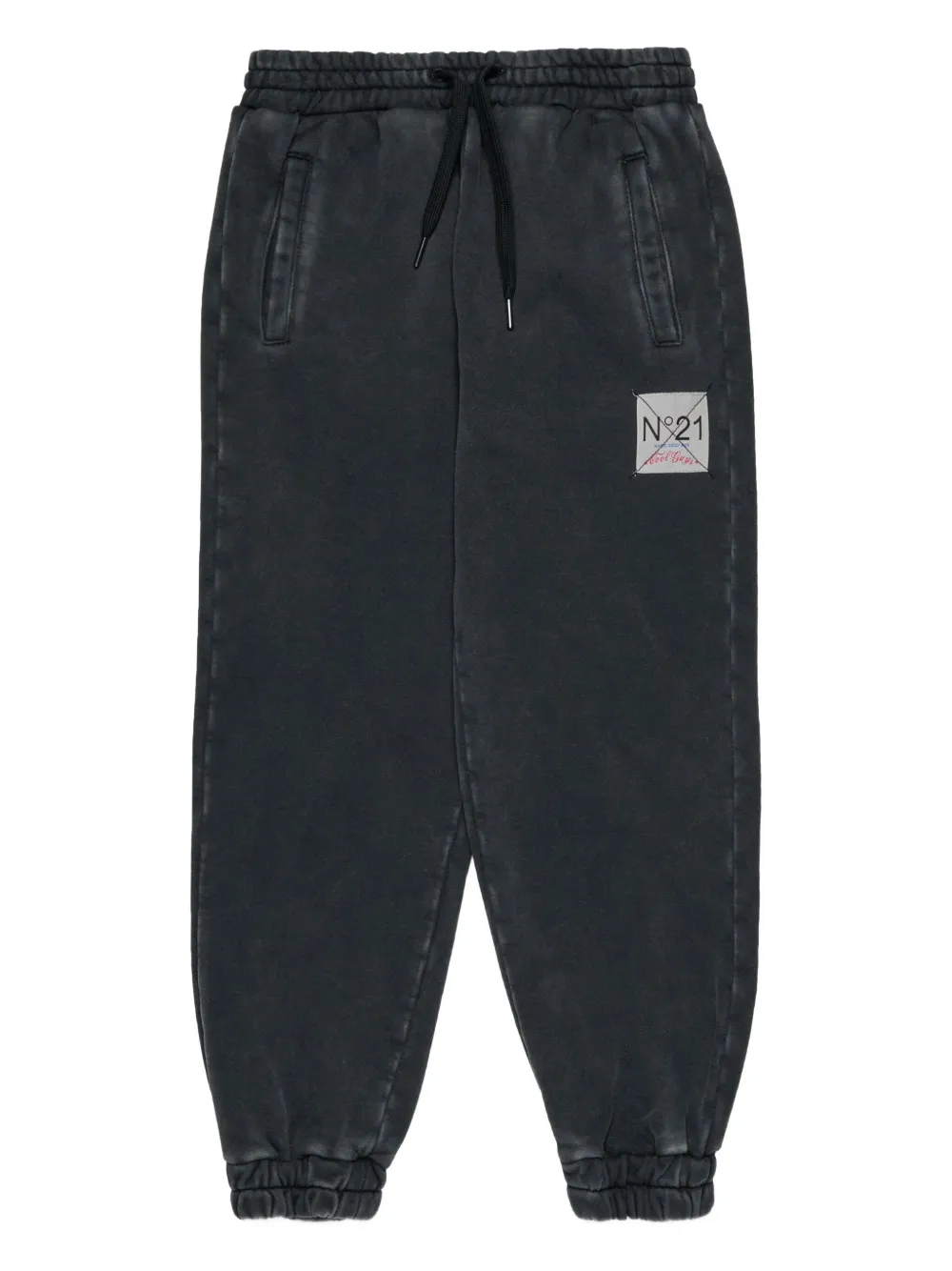 Nº21 Kids logo-appliqué track pants | Black | Image 1