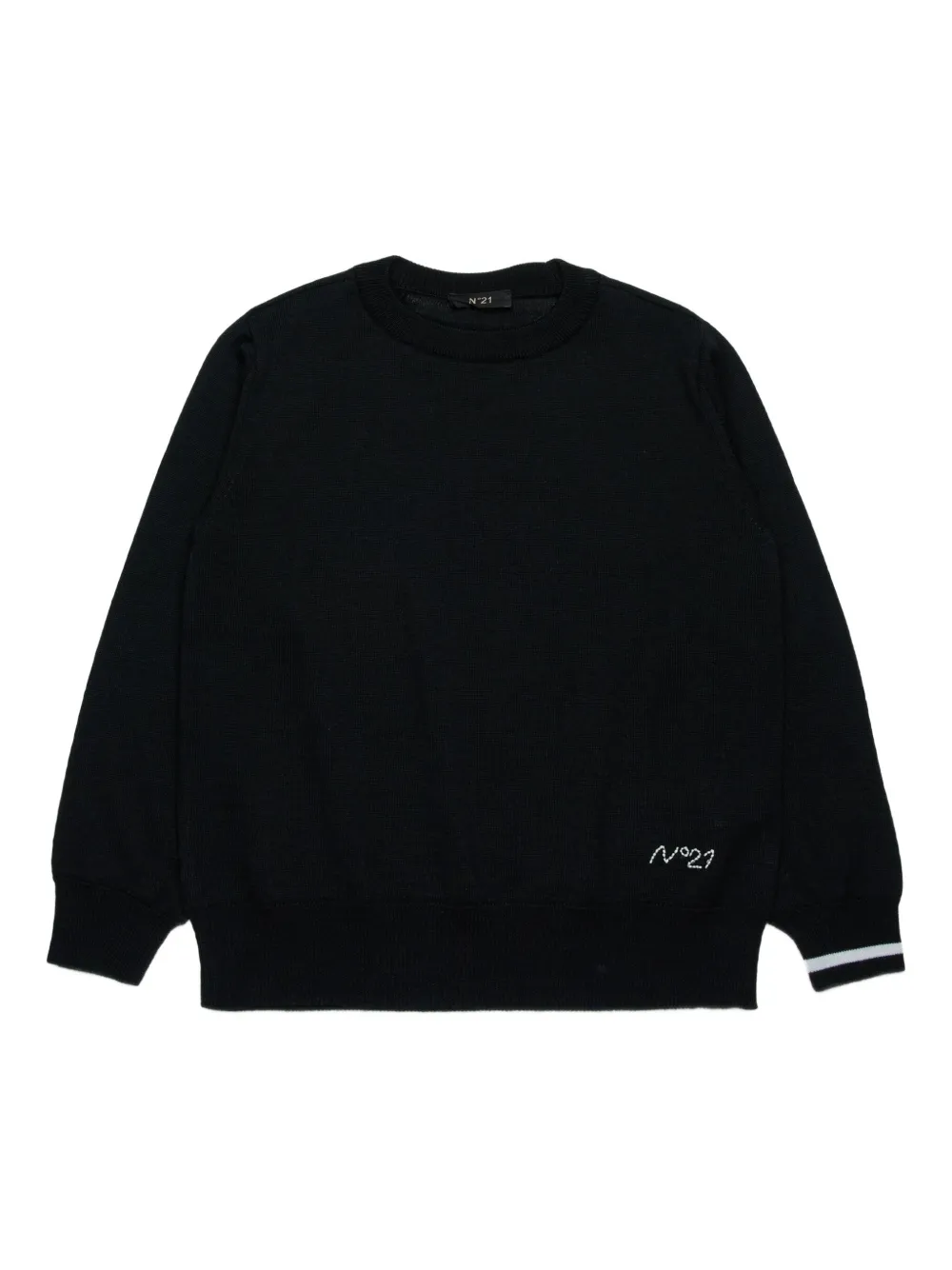 Nº21 Kids embroidered-logo jumper | Black | Image 1