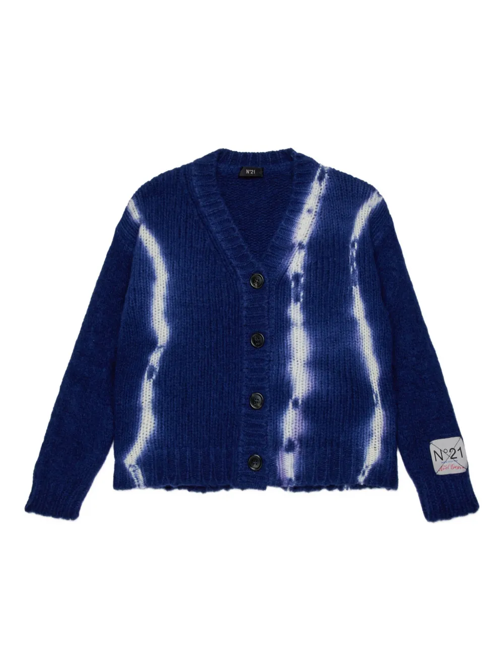 Nº21 Kids Vest met tie-dye effect Blauw
