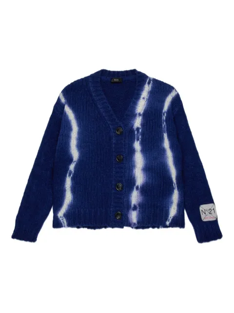 Nº21 Kids tie-dye effect cardigan