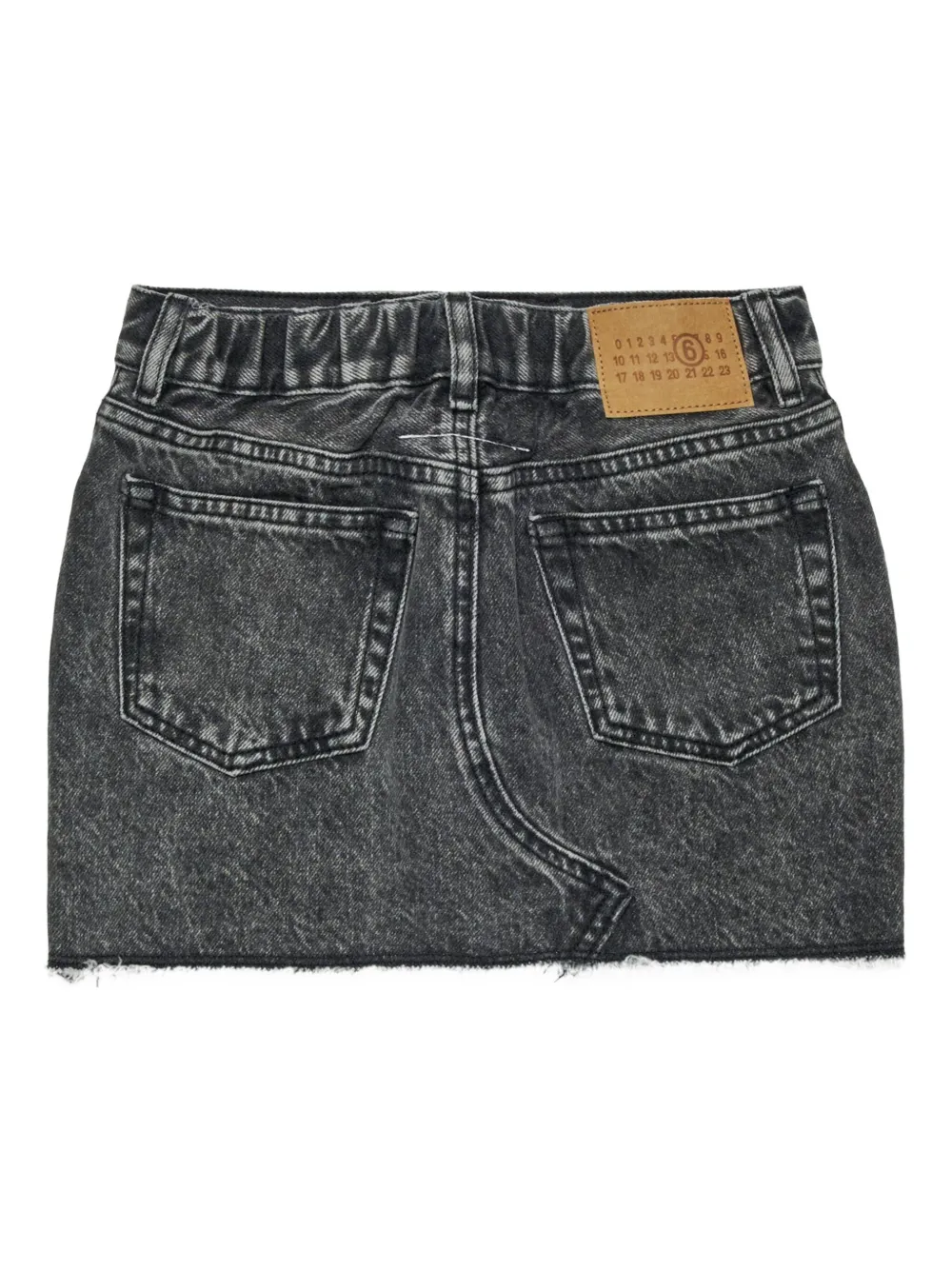 MM6 Maison Margiela Kids Spijkerrok met Numbers-patroon Zwart
