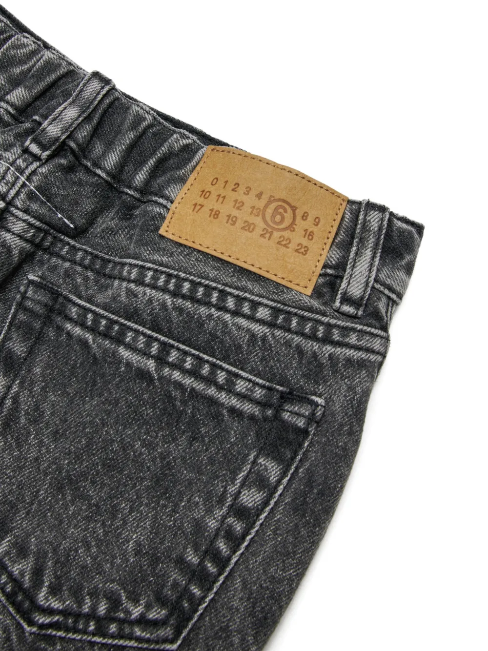 MM6 Maison Margiela Kids Spijkerrok met Numbers-patroon Zwart