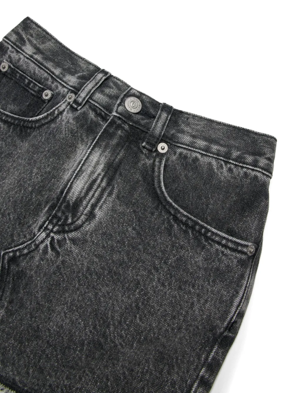 MM6 Maison Margiela Kids Spijkerrok met Numbers-patroon Zwart