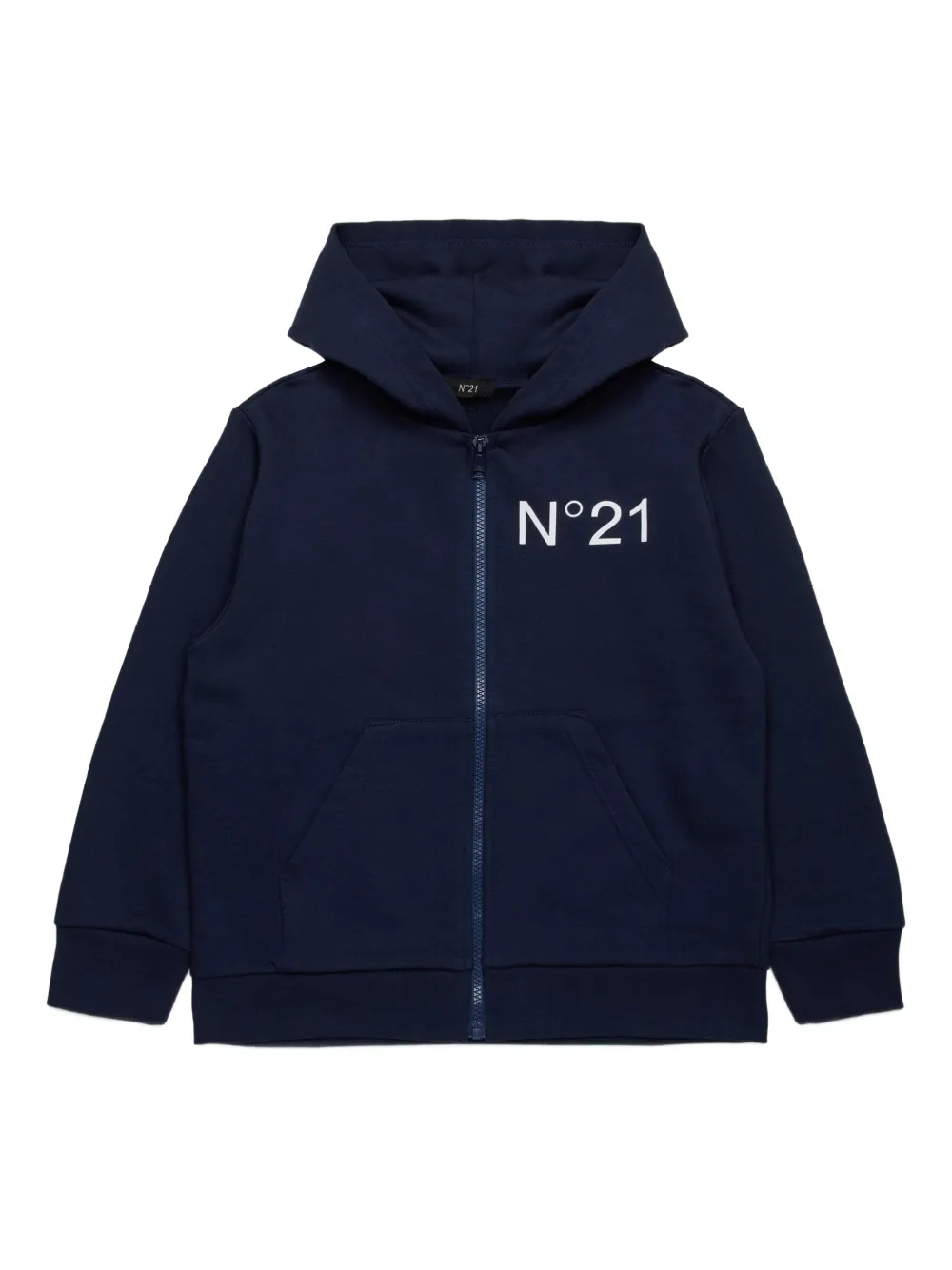Nº21 Kids Hoodie met rits Blauw