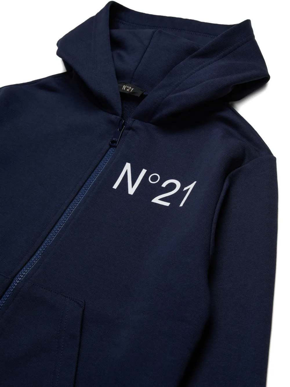Nº21 Kids Hoodie met rits Blauw
