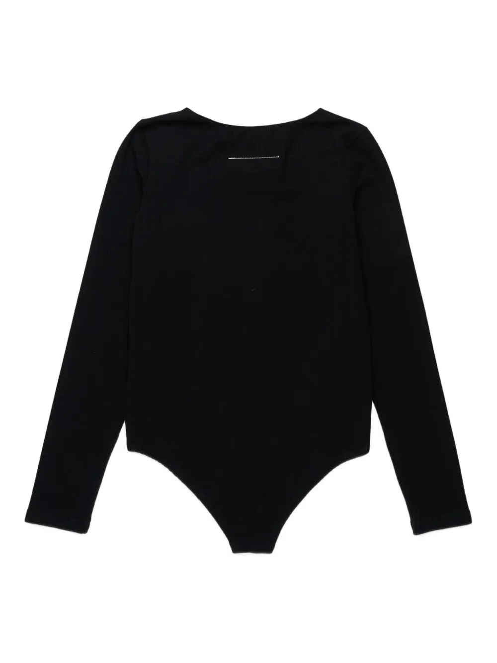 Mm6 Maison Margiela Logo-print Bodysuit In Black
