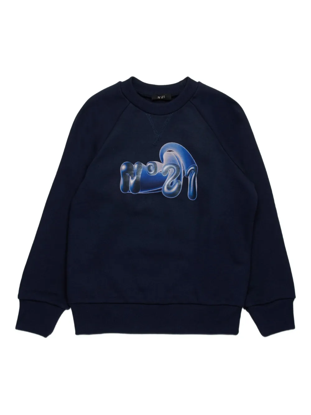 N°21 Kids' Logo-print Sweatshirt In Blue