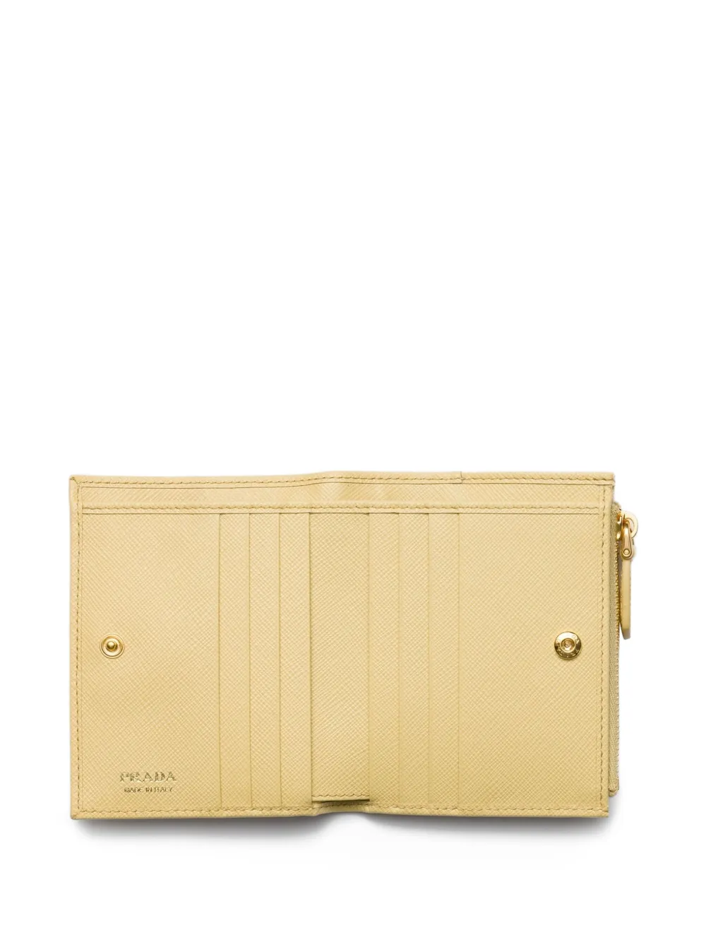 Prada Leren portemonnee Geel