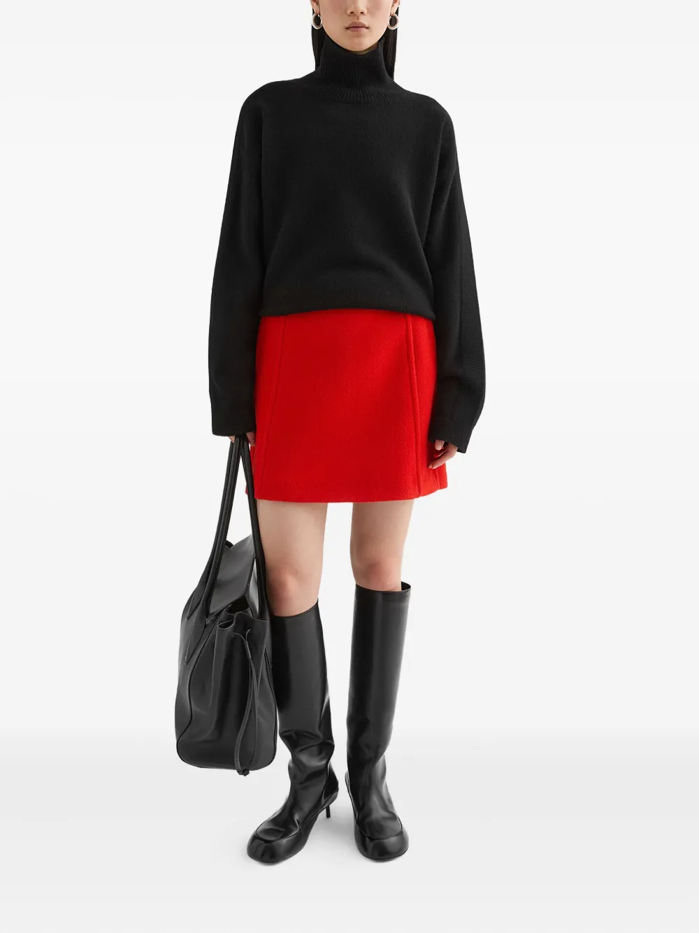 Jil Sander Trui met hoge hals Zwart