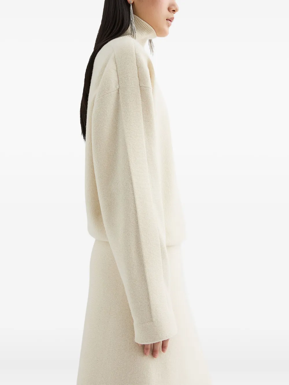 Jil Sander Trui met hoge hals Beige