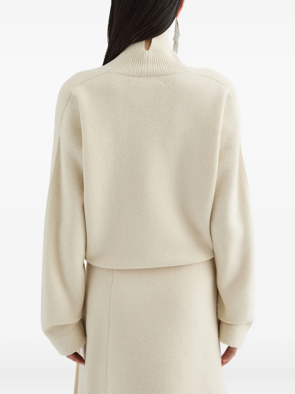 Jil Sander Trui met hoge hals Beige