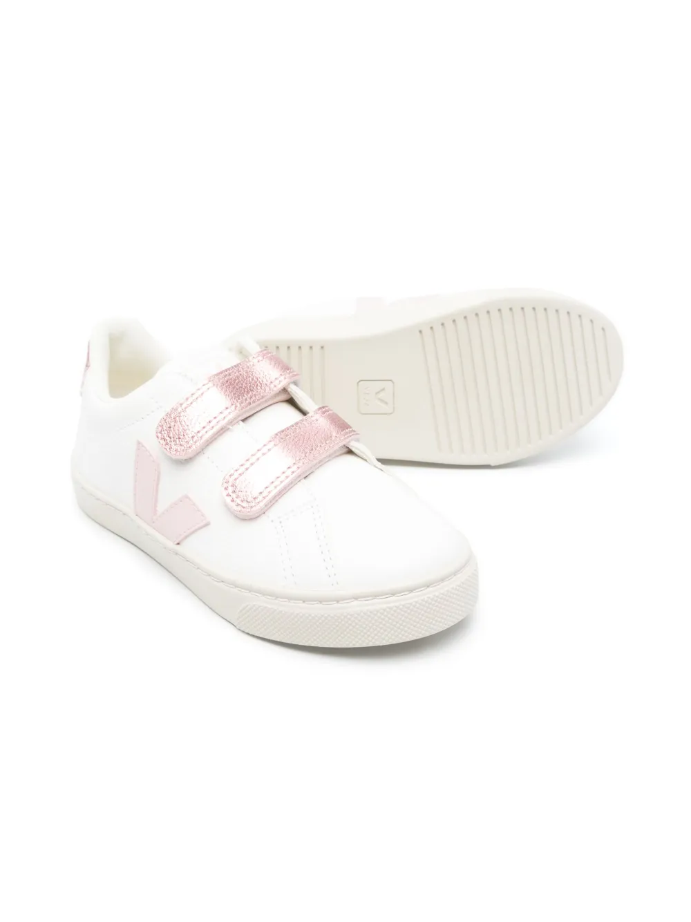 VEJA Kids V-12 leather sneakers White