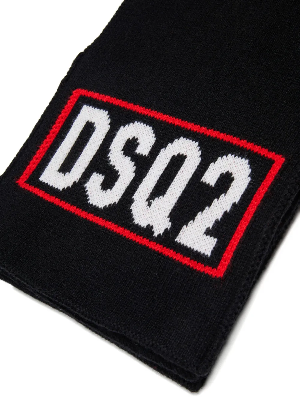 DSQUARED2 KIDS Sjaal van wol-katoenblend Zwart