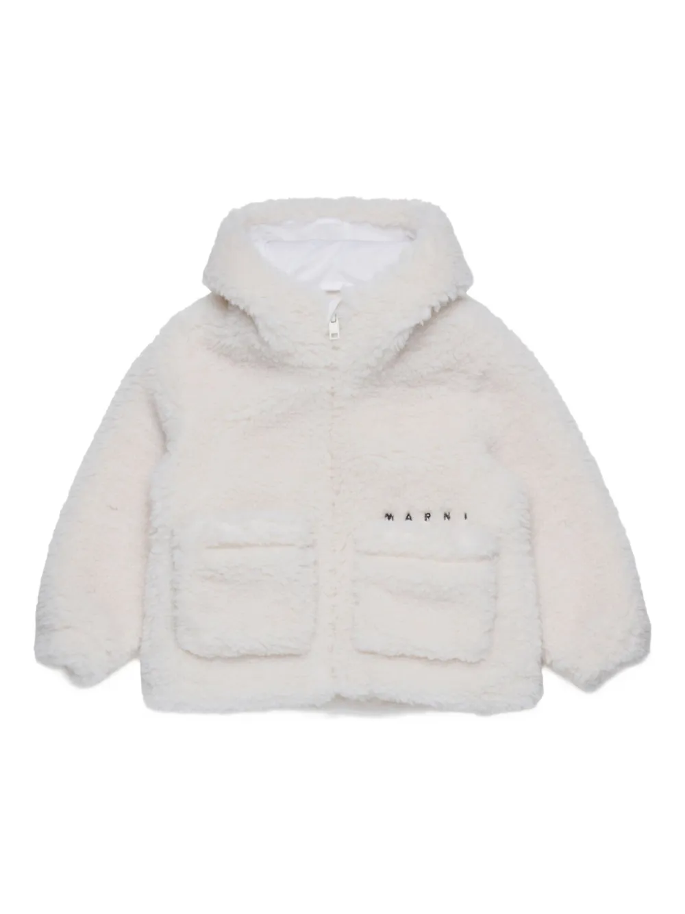 Marni Fleece Jacket In Neutral