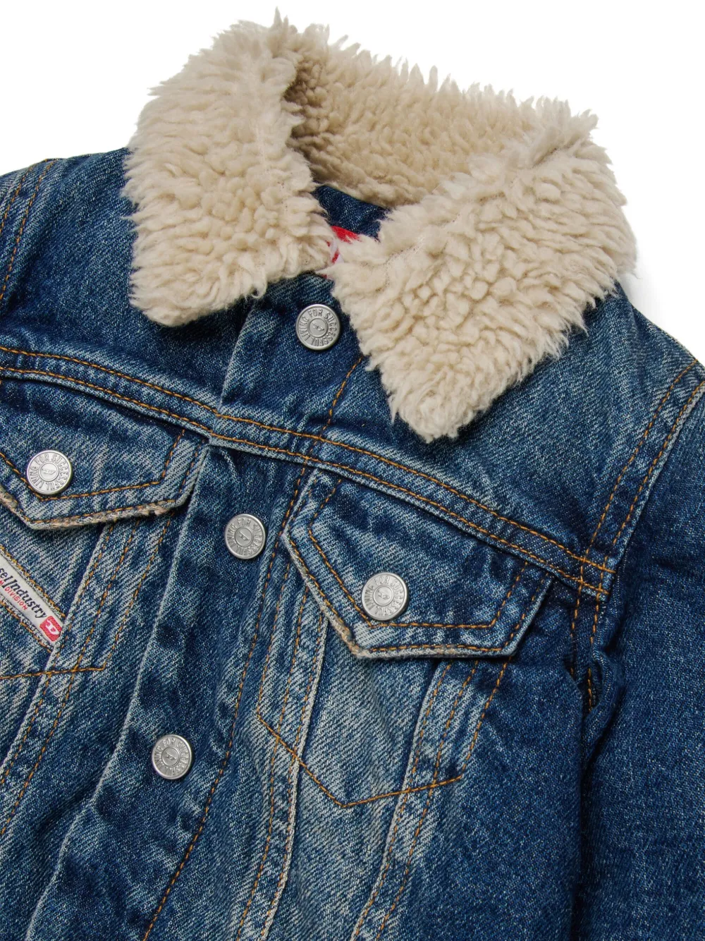 Diesel Kids Katoenen jack Blauw