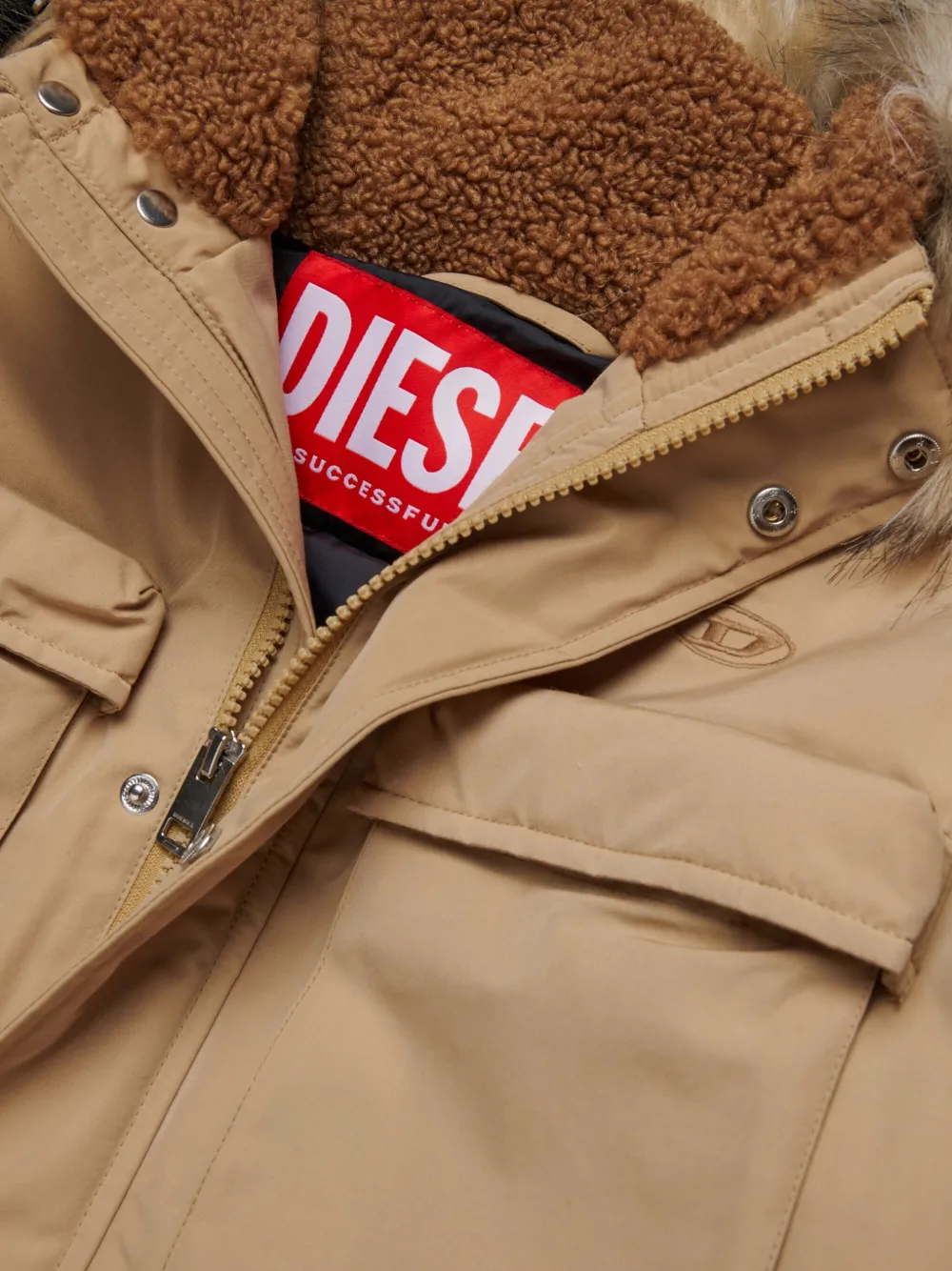 Diesel Kids Lammy coat Beige