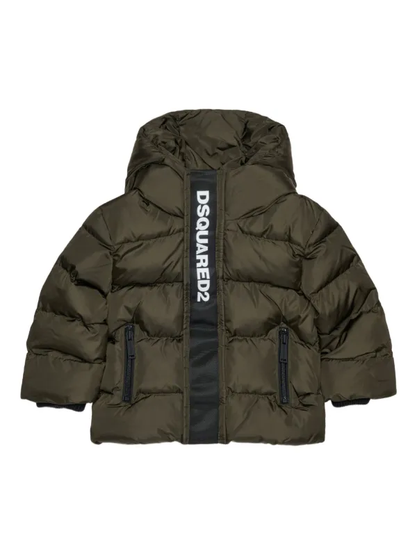⭐︎DSQUARED2⭐︎ キッズダウンジャケット グリーン　12Y DSQUARED2 KIDS Hooded Puffer Jacket | Green | FARFETCH ID