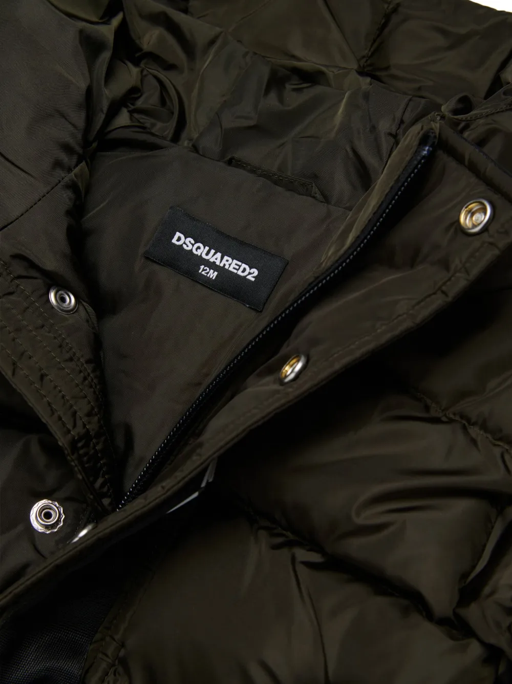 Dsquared2 Hooded Puffer Jacket In Green