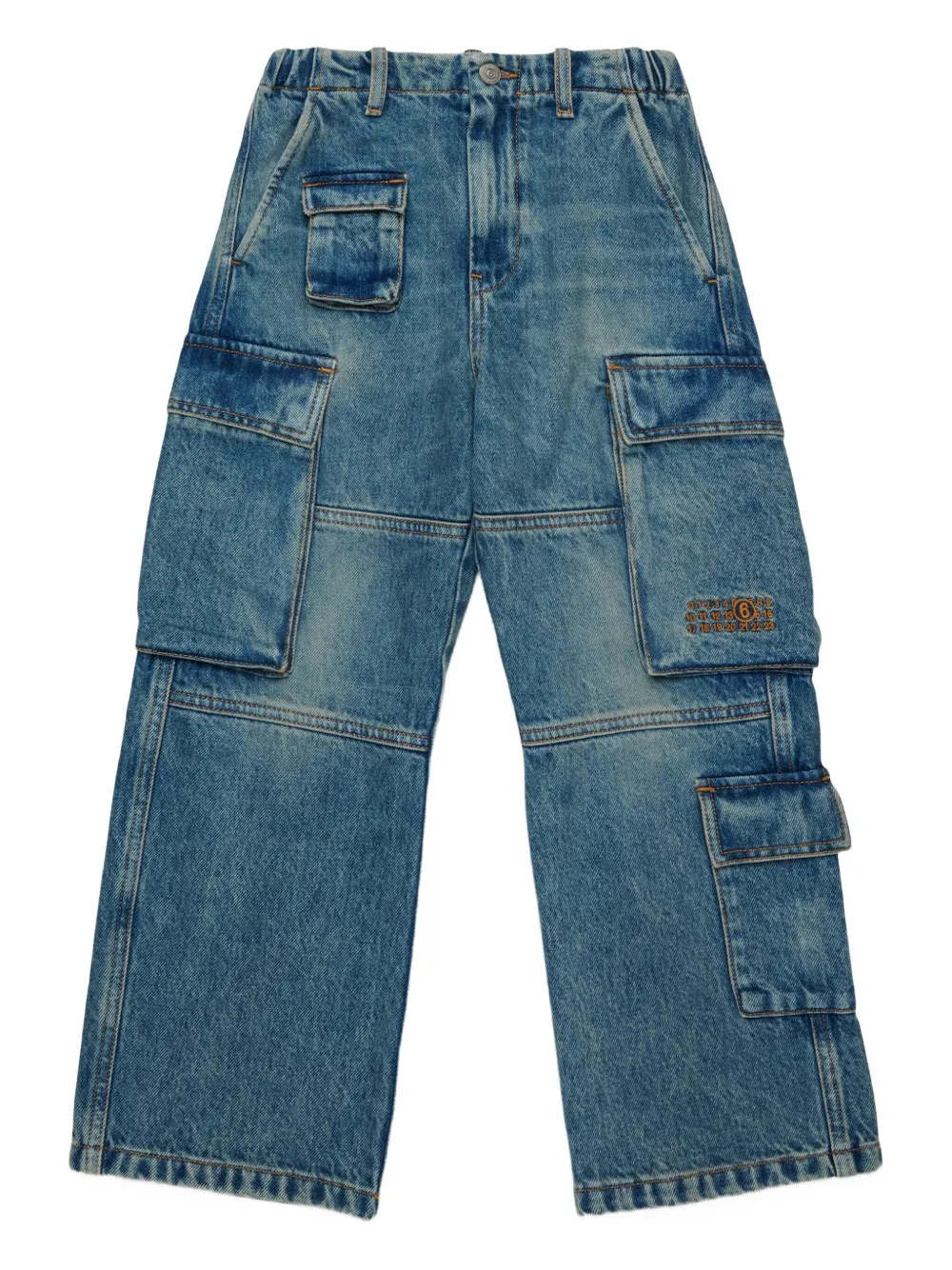 MM6 Maison Margiela Kids Cargo jeans Blauw