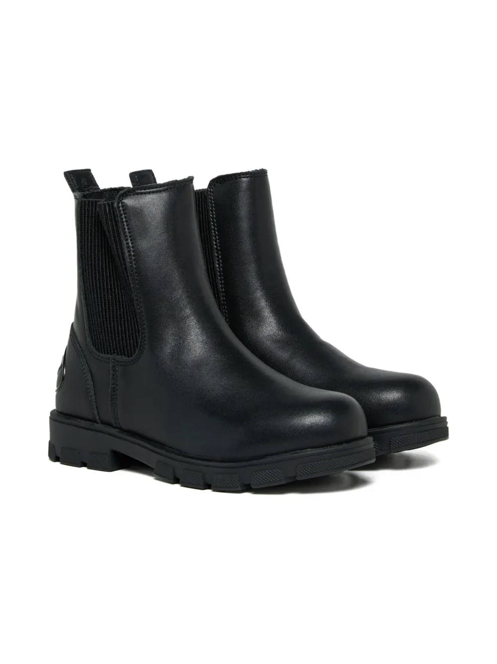 Diesel Kids Leren Chelsea laarzen Zwart