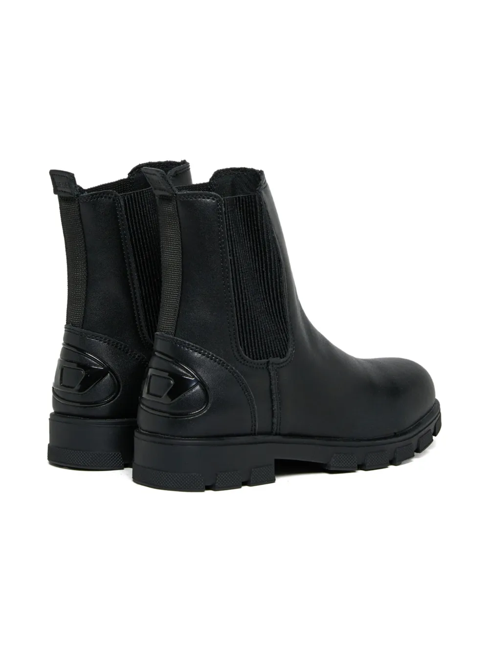 Diesel Kids Leren Chelsea laarzen Zwart
