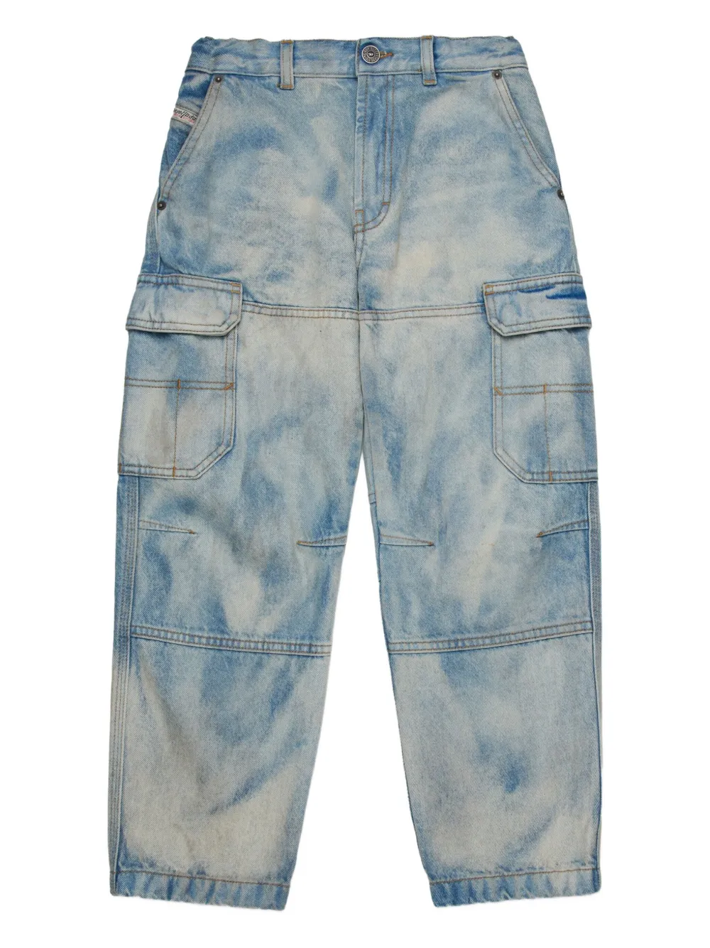 Diesel Kids D-Dave cargo jeans Blauw