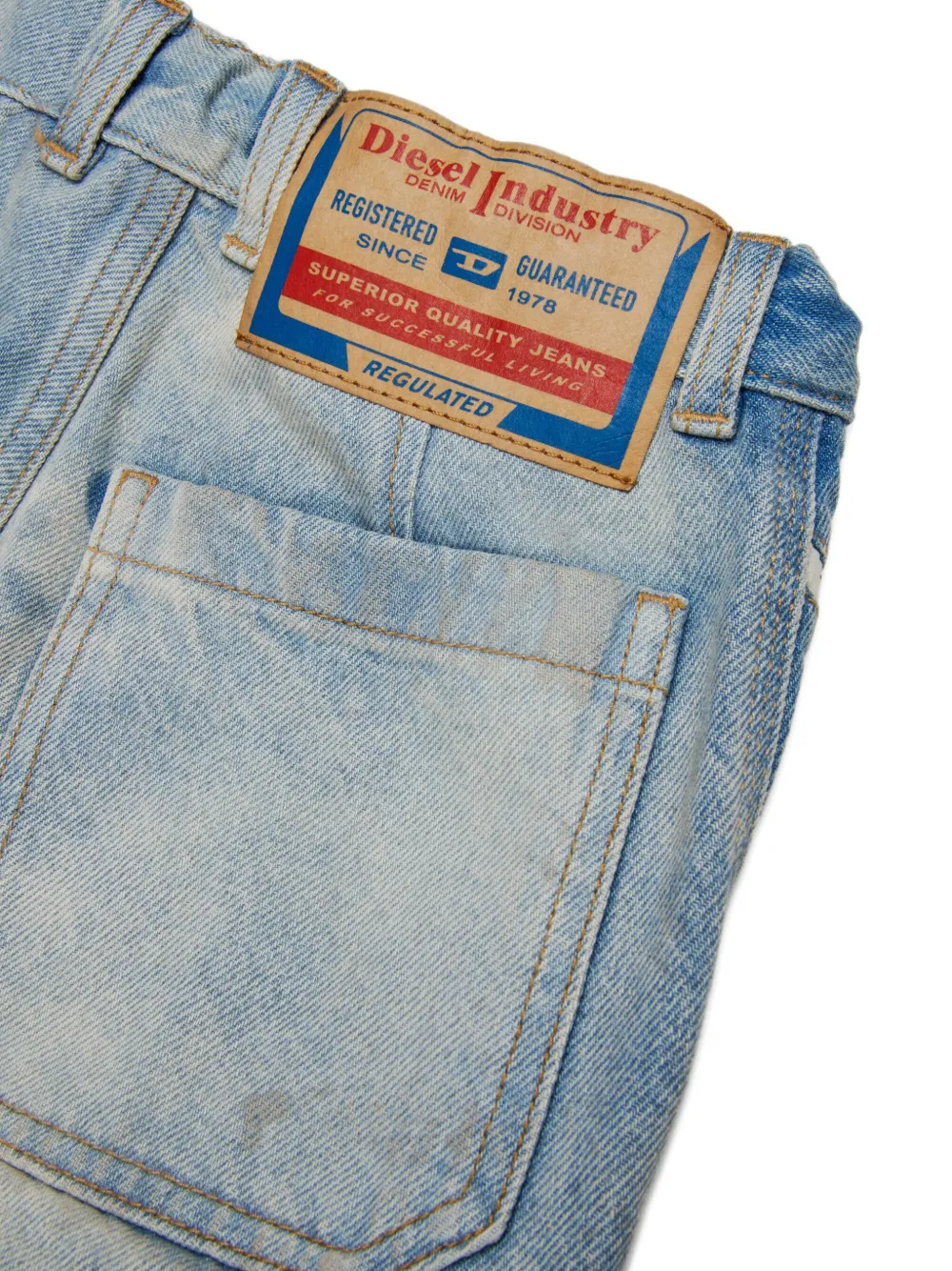 Diesel Kids D-Dave cargo jeans Blauw