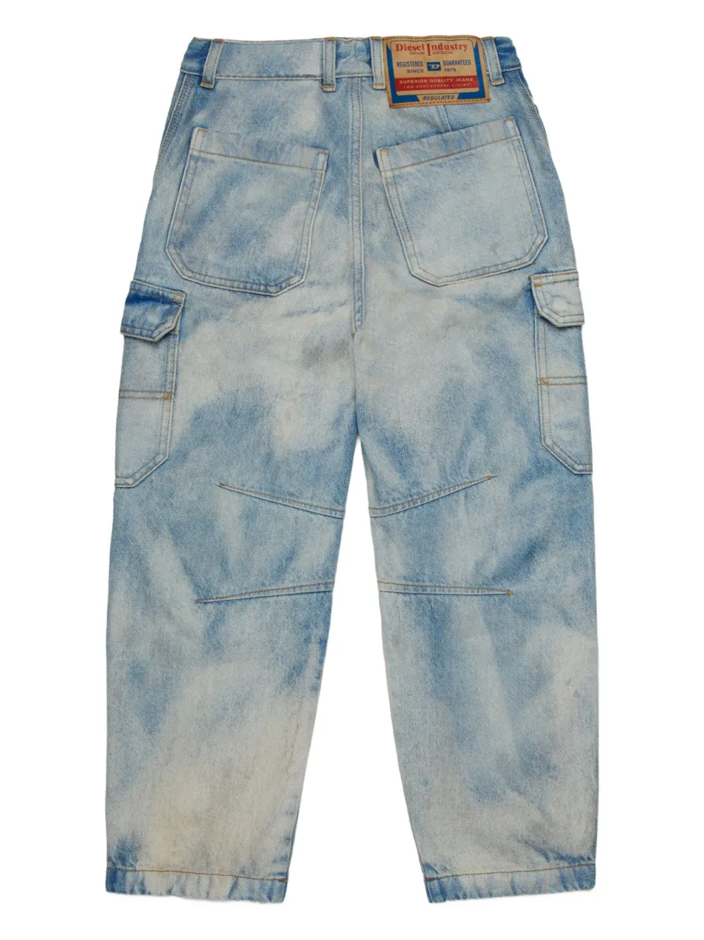 Diesel Kids D-Dave cargo jeans Blauw