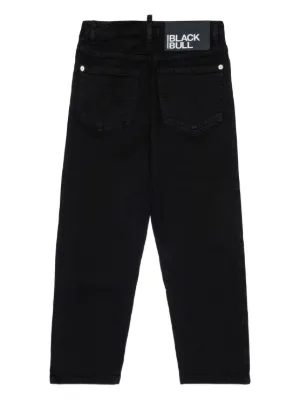 送料込み！ディースク キッズ 10Y ブラックデニム Dsquared2 Kids（ディースクエアード・キッズ）デニム - FARFETCH