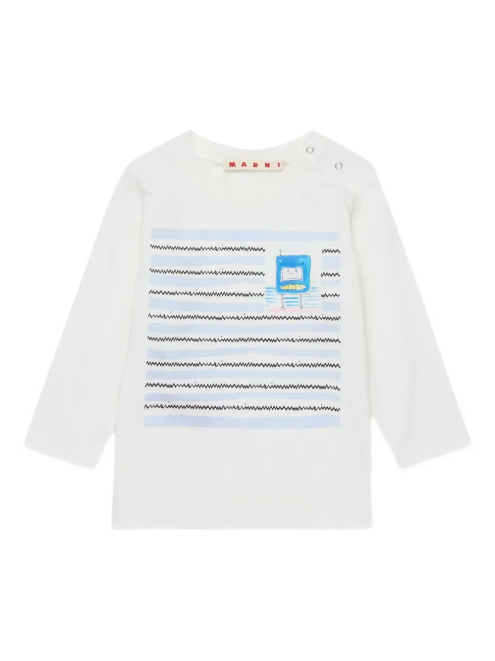 Marni Kids T-shirt met grafische print Wit