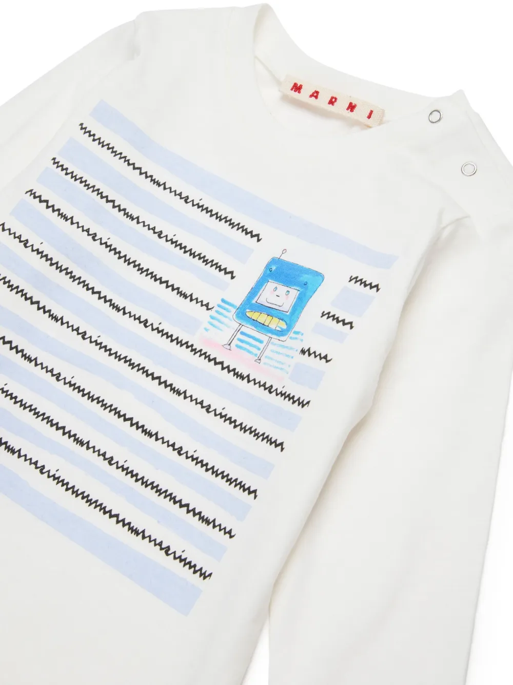 Marni Kids T-shirt met grafische print Wit