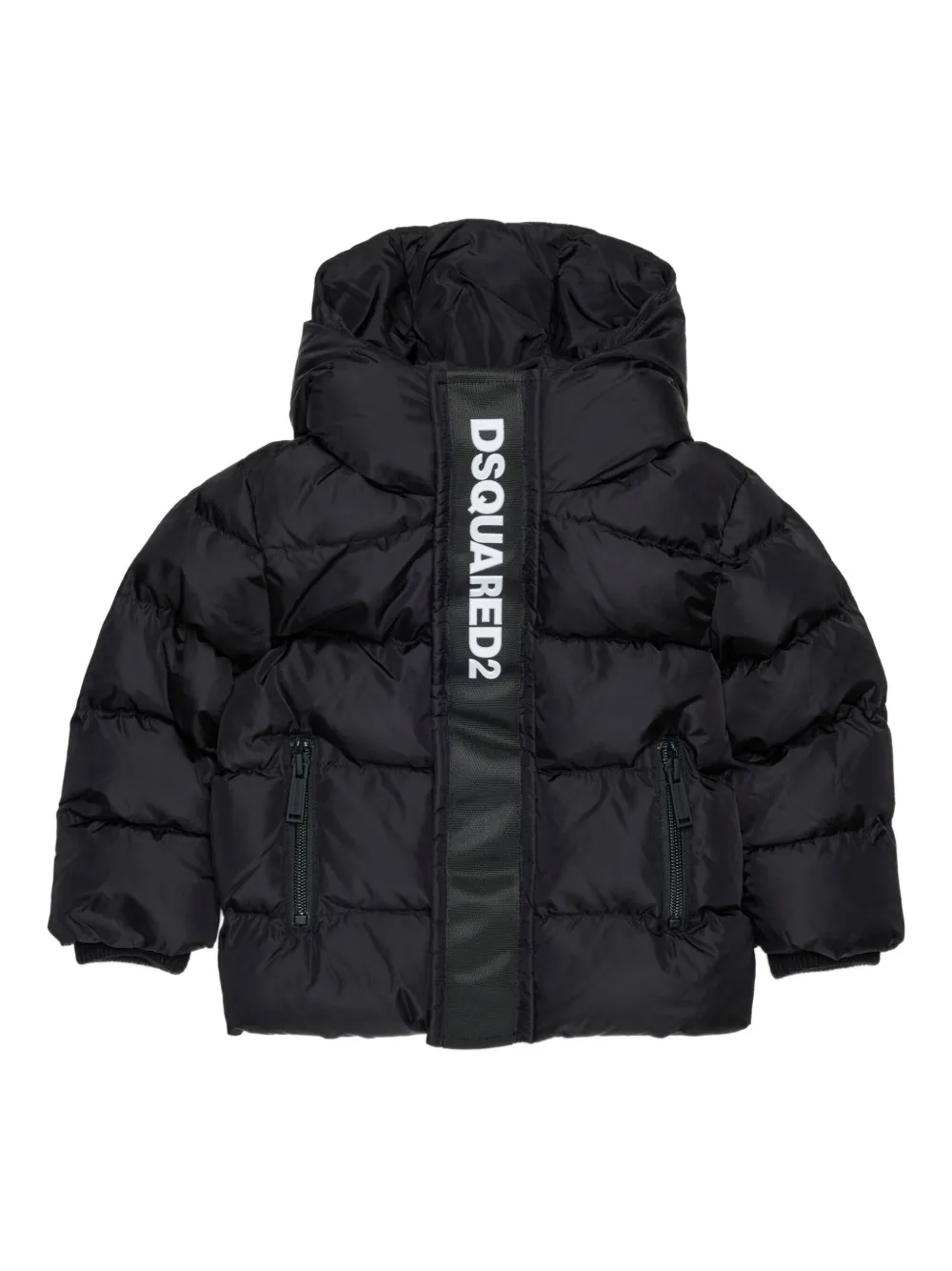 DSQUARED2 KIDS hooded puffer jacket | Black | Image 1