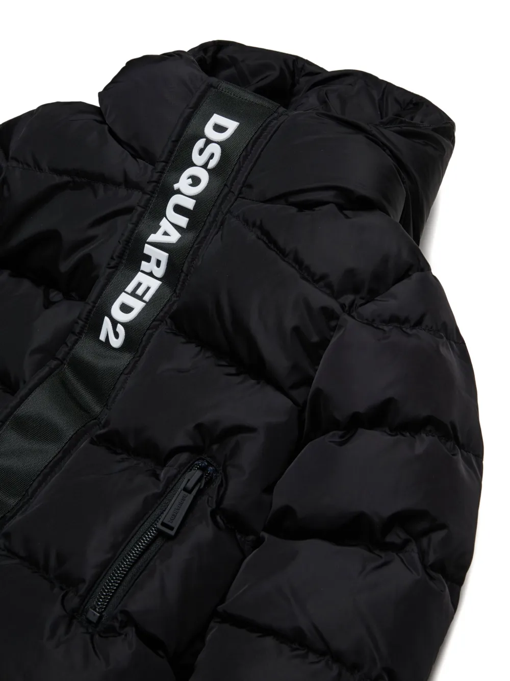 Dsquared2 Hooded Puffer Jacket In Black