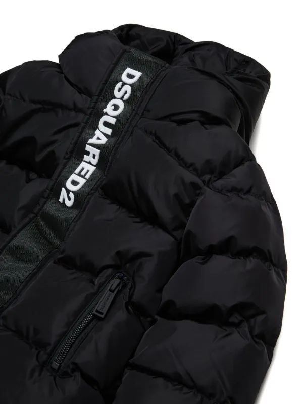 DSQUARED2 KIDS フーデッド パデッドジャケット | ブラック | FARFETCH JP