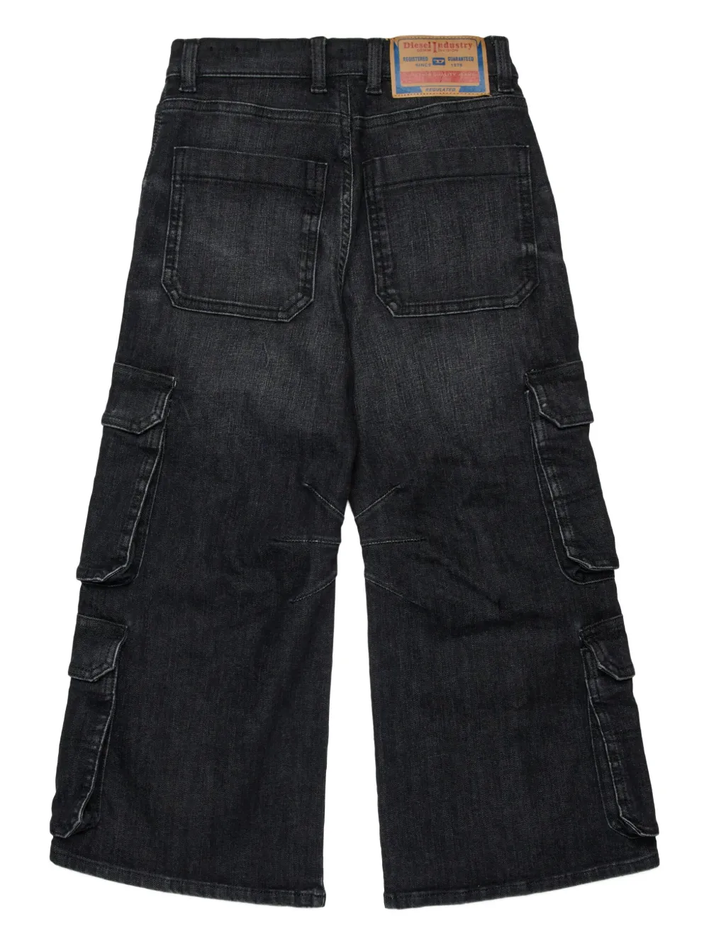 Diesel Kids D-Sire cargo pocket jeans Zwart