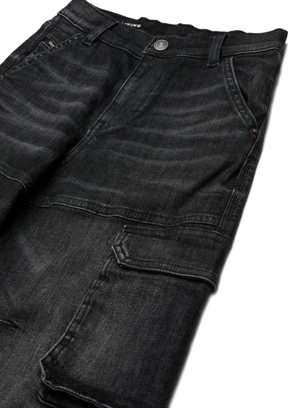 Diesel Kids D-Sire cargo pocket jeans Zwart