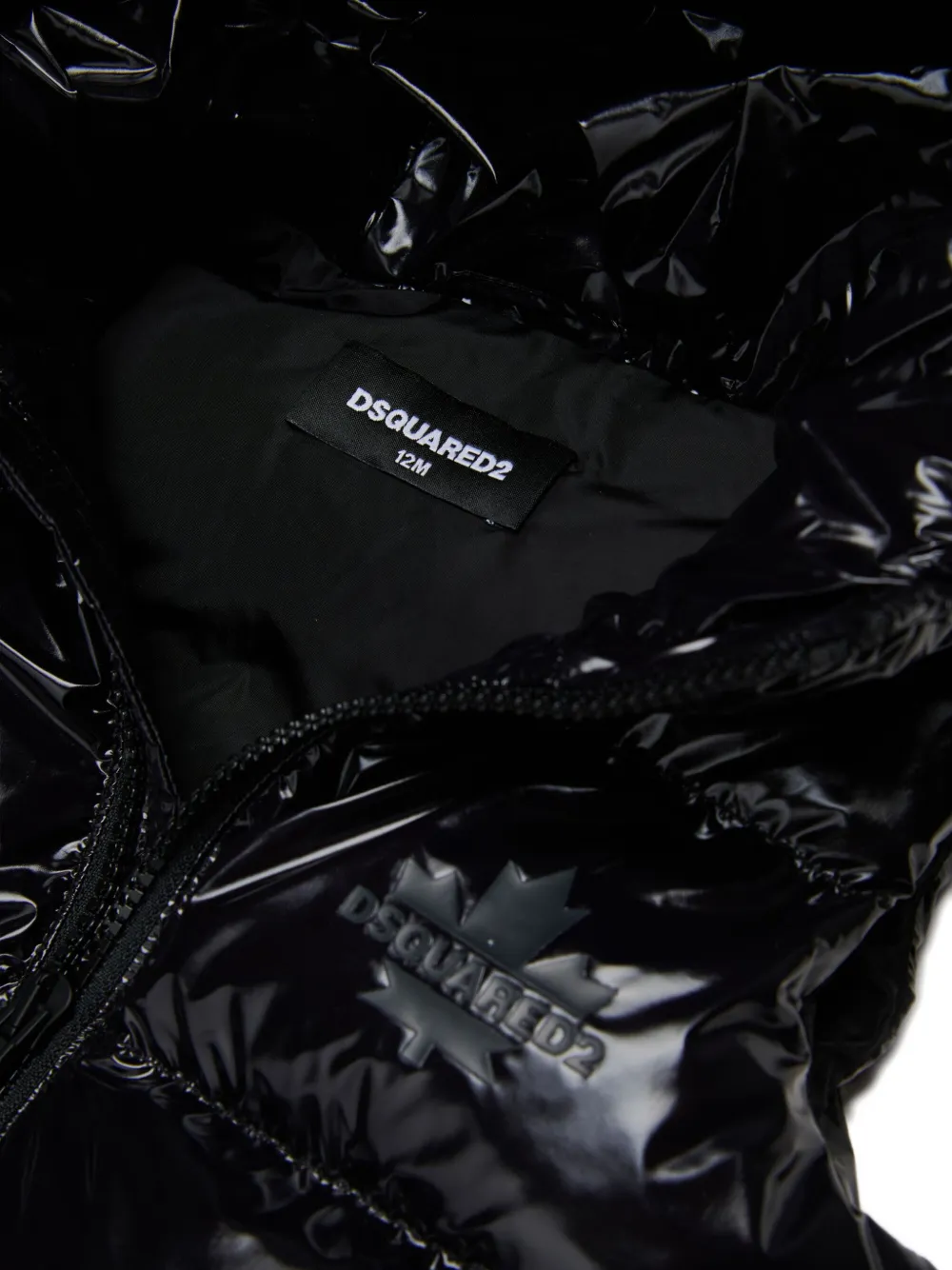 Dsquared2 Hooded Puffer Gilet In Black