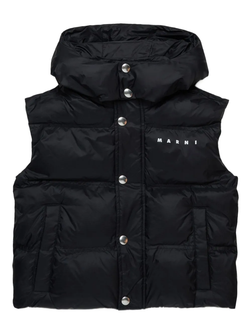 Marni Kids Bodywarmer met logoprint Zwart