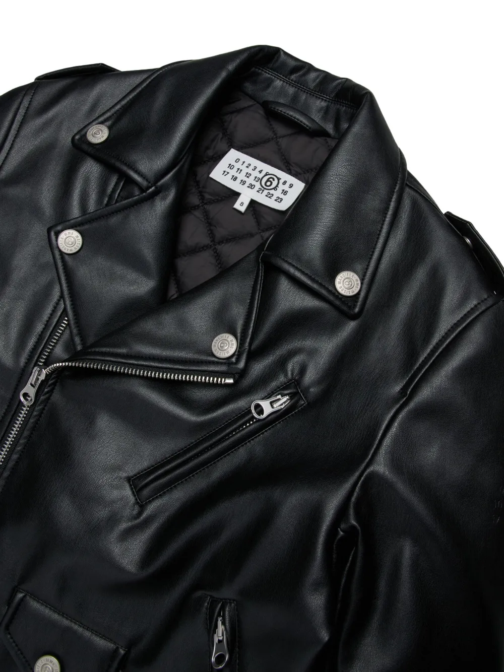 MM6 Maison Margiela Kids Bikerjack met stiksels Zwart