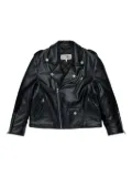 MM6 Maison Margiela Kids Single-stitch biker jacket - Black