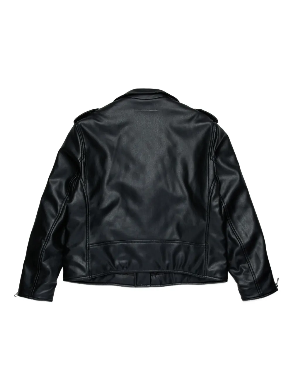 MM6 Maison Margiela Kids Bikerjack met stiksels Zwart
