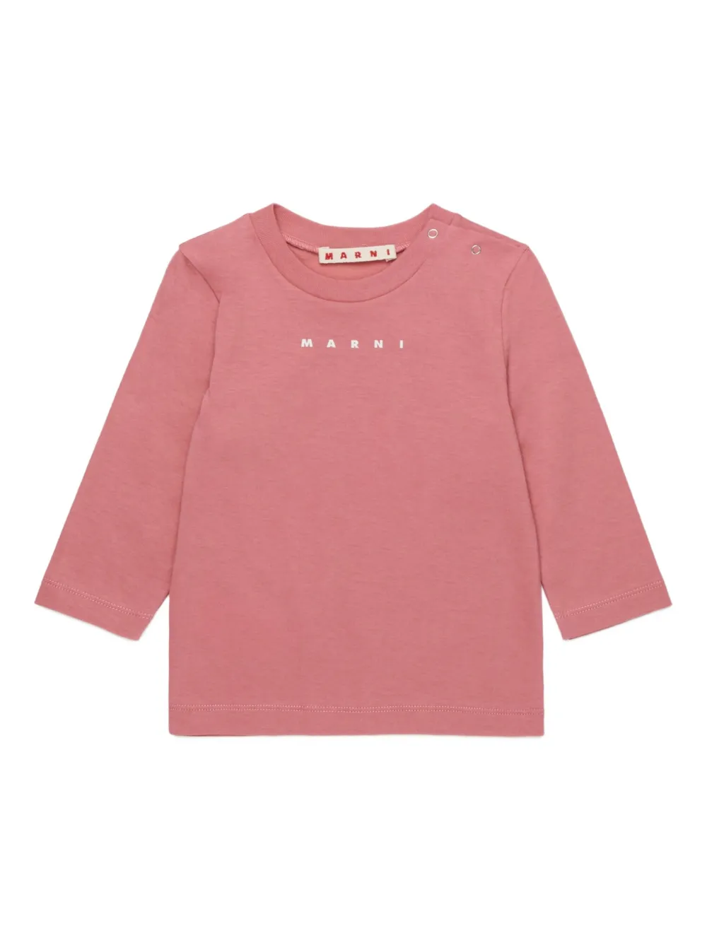 Marni Kids T-shirt met logoprint Rood