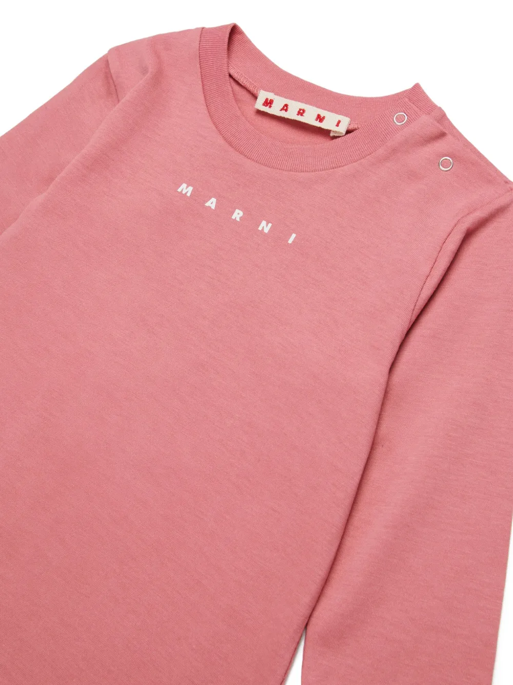 Marni Kids T-shirt met logoprint Rood