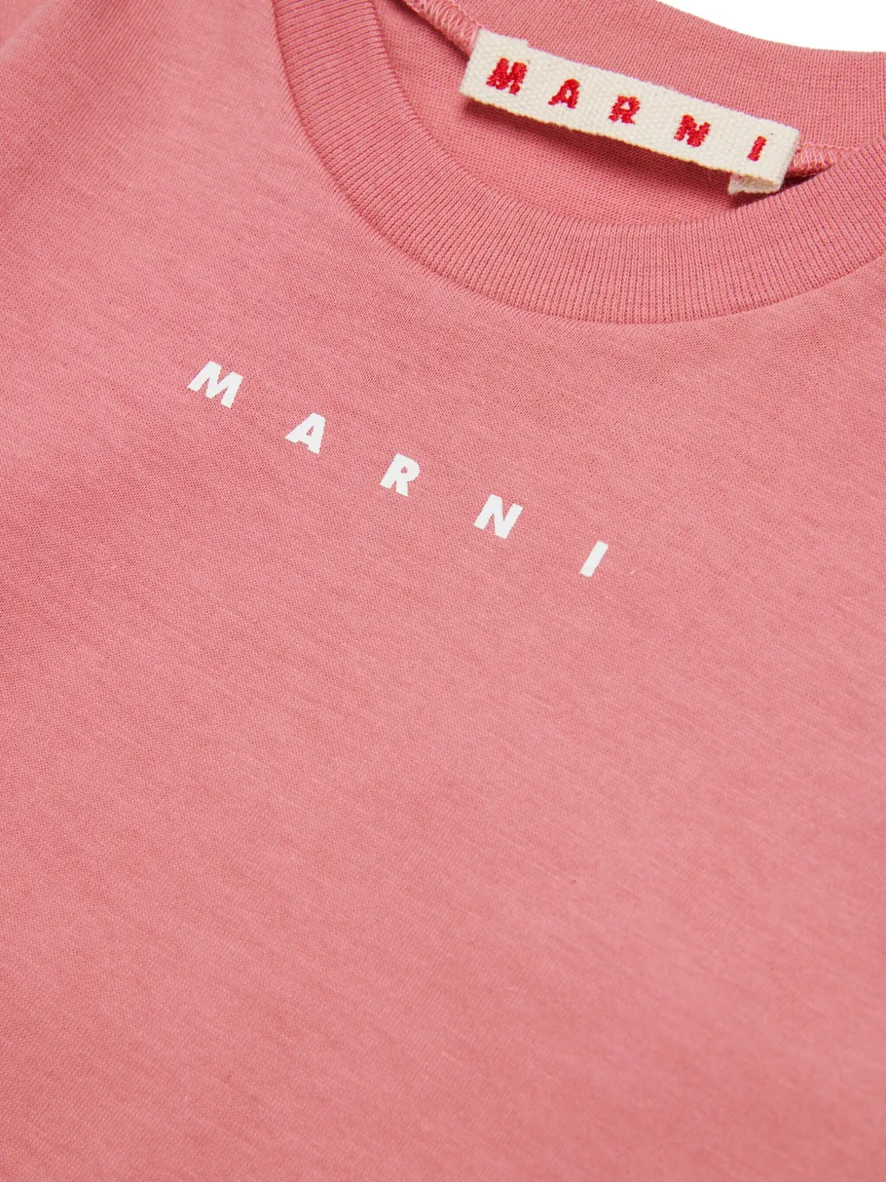 Marni Kids T-shirt met logoprint Rood