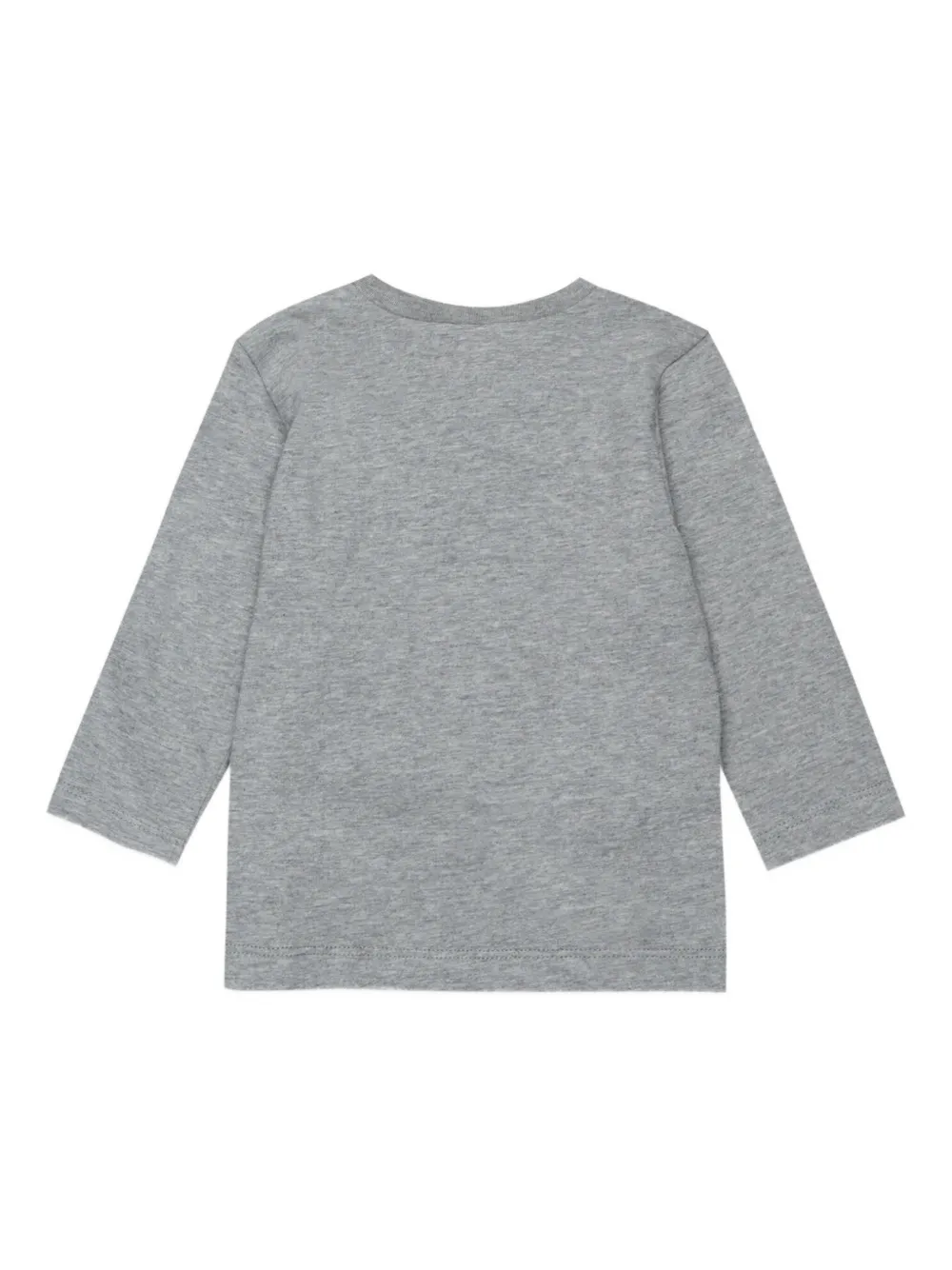 Marni Kids logo-embroidered long-sleeve top Grijs