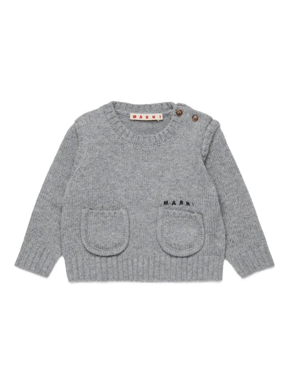 Marni Kids Trui met geborduurd logo Grijs